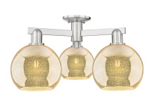 Innovations Lighting 716-3F-SN-G128-8 - Athens - 3 Light - 26 inch - Brushed Satin Nickel - Semi-Flush Mount