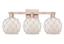 Innovations Lighting 716-3W-AC-G121-8RW - Farmhouse Rope - 3 Light - 27 inch - Antique Copper - Bath Vanity Light