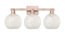Innovations Lighting 716-3W-AC-G1216-8WM - White Mouchette - 3 Light - 27 inch - Antique Copper - Bath Vanity Light