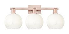 Innovations Lighting 716-3W-AC-G483-8OP - Brookhaven Globe - 3 Light - 26 inch - Antique Copper - Bath Vanity Light
