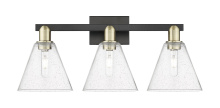 Innovations Lighting 716-3W-BAB-GBC-84 - Berkshire - 3 Light - 26 inch - Black Antique Brass - Bath Vanity Light