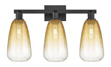 Innovations Lighting 716-3W-BK-G480-6AM - Brookhaven Almond - 3 Light - 26 inch - Matte Black - Bath Vanity Light