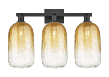 Innovations Lighting 716-3W-BK-G482-7AM - Brookhaven Cloche - 3 Light - 26 inch - Matte Black - Bath Vanity Light