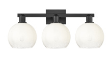 Innovations Lighting 716-3W-BK-G483-8OP - Brookhaven Globe - 3 Light - 26 inch - Matte Black - Bath Vanity Light
