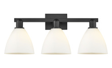 Innovations Lighting 716-3W-BK-GBD-751 - Bristol - 3 Light - 27 inch - Matte Black - Bath Vanity Light