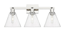 Innovations Lighting 716-3W-PN-GBC-84 - Berkshire - 3 Light - 26 inch - Polished Nickel - Bath Vanity Light