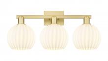 Innovations Lighting 716-3W-SG-G1217-8WV - White Venetian - 3 Light - 27 inch - Satin Gold - Bath Vanity Light