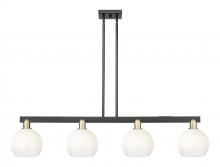 Innovations Lighting 716-4I-BAB-G483-8OP - Brookhaven Globe - 4 Light - 48 inch - Black Antique Brass - Stem hung - Island Light