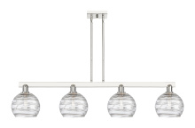 Innovations Lighting 716-4I-PN-G1213-8CL - Athens Deco Swirl - 4 Light - 51 inch - Polished Nickel - Stem hung - Island Light