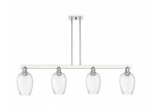 Innovations Lighting 716-4I-PN-G457-6CL - Preston Flute - 4 Light - 48 inch - Polished Nickel - Stem hung - Island Light