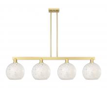 Innovations Lighting 716-4I-SG-G1216-10WM - White Mouchette - 4 Light - 53 inch - Satin Gold - Stem hung - Island Light