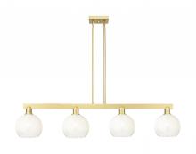 Innovations Lighting 716-4I-SG-G483-8OP - Brookhaven Globe - 4 Light - 48 inch - Satin Gold - Stem hung - Island Light