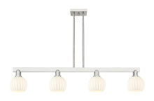 Innovations Lighting 716-4I-SN-G1217-6WV - White Venetian - 4 Light - 49 inch - Brushed Satin Nickel - Stem hung - Island Light