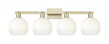Innovations Lighting 716-4W-AB-G483-8OP - Brookhaven Globe - 4 Light - 36 inch - Antique Brass - Bath Vanity Light