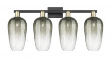 Innovations Lighting 716-4W-BAB-G484-7SL - Brookhaven Flute - 4 Light - 36 inch - Black Antique Brass - Bath Vanity Light