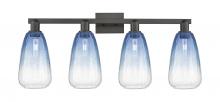 Innovations Lighting 716-4W-BK-G480-6SB - Brookhaven Almond - 4 Light - 36 inch - Matte Black - Bath Vanity Light