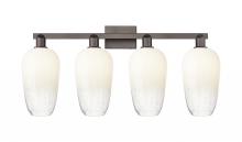 Innovations Lighting 716-4W-OB-G484-7OP - Brookhaven Flute - 4 Light - 36 inch - Oil Rubbed Bronze - Bath Vanity Light