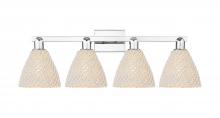 Innovations Lighting 716-4W-PC-NBD-75-NAT - Bristol Natural - 4 Light - 36 inch - Polished Chrome - Bath Vanity Light