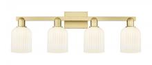 Innovations Lighting 716-4W-SG-G559-5GWH - Bridal Veil - 4 Light - 36 inch - Satin Gold - Bath Vanity Light