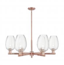 Innovations Lighting 716-6CR-AC-G457-6CL - Preston Flute - 6 Light - 24 inch - Antique Copper - Chandelier