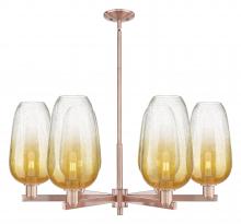 Innovations Lighting 716-6CR-AC-G484-7AM - Brookhaven Flute - 6 Light - 24 inch - Antique Copper - Chandelier