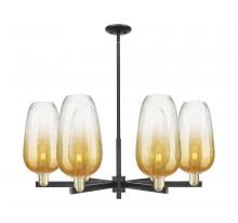 Innovations Lighting 716-6CR-BAB-G484-7AM - Brookhaven Flute - 6 Light - 24 inch - Black Antique Brass - Chandelier