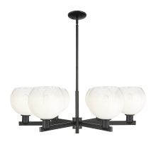 Innovations Lighting 716-6CR-BK-G483-8OP - Brookhaven Globe - 6 Light - 24 inch - Matte Black - Chandelier