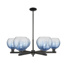 Innovations Lighting 716-6CR-BK-G483-8SB - Brookhaven Globe - 6 Light - 24 inch - Matte Black - Chandelier