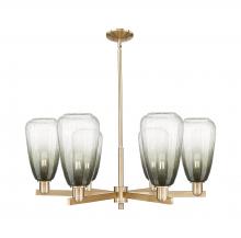 Innovations Lighting 716-6CR-CB-G480-6SL - Brookhaven Almond - 6 Light - 24 inch - Satin Nickel - Chandelier