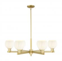 Innovations Lighting 716-6CR-SG-G1217-6WV - White Venetian - 6 Light - 36 inch - Satin Gold - Stem hung - Chandelier