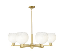 Innovations Lighting 716-6CR-SG-G483-8OP - Brookhaven Globe - 6 Light - 24 inch - Satin Gold - Chandelier