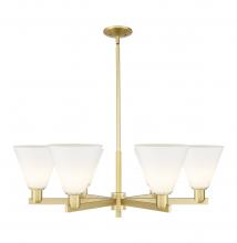 Innovations Lighting 716-6CR-SG-GBC-81 - Berkshire Glass - 6 Light - 38 inch - Satin Gold - Stem hung - Chandelier