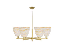 Innovations Lighting 716-6CR-SG-NBD-9-NAT - Bristol Natural - 6 Light - 39 inch - Satin Gold - Stem hung - Chandelier