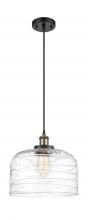 Innovations Lighting 916-1P-BAB-G713-L - Bell - 1 Light - 12 inch - Black Antique Brass - Cord hung - Mini Pendant