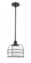 Innovations Lighting 916-1S-BK-G71-CE - Bell Cage - 1 Light - 8 inch - Matte Black - Mini Pendant
