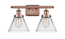 Innovations Lighting 916-2W-AC-G42 - Cone - 2 Light - 18 inch - Antique Copper - Bath Vanity Light