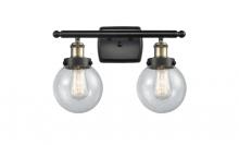 Innovations Lighting 916-2W-BAB-G204-6 - Beacon - 2 Light - 16 inch - Black Antique Brass - Bath Vanity Light