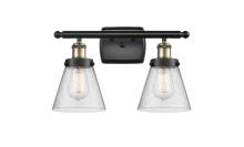 Innovations Lighting 916-2W-BAB-G64 - Cone - 2 Light - 16 inch - Black Antique Brass - Bath Vanity Light