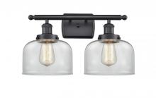 Innovations Lighting 916-2W-BK-G72 - Bell - 2 Light - 18 inch - Matte Black - Bath Vanity Light