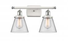 Innovations Lighting 916-2W-WPC-G62 - Cone - 2 Light - 16 inch - White Polished Chrome - Bath Vanity Light