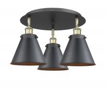 Innovations Lighting 916-3C-BAB-M13-BK - Appalachian - 3 Light - 20 inch - Black Antique Brass - Semi-Flush Mount
