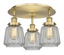 Innovations Lighting 916-3C-BB-G142 - Chatham - 3 Light - 19 inch - Brushed Brass - Semi-Flush Mount