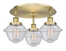 Innovations Lighting 916-3C-BB-G534 - Oxford - 3 Light - 19 inch - Brushed Brass - Flush Mount