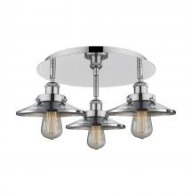 Innovations Lighting 916-3C-PC-M7-PC - Edison - 3 Light - 20 inch - Polished Chrome - Semi-Flush Mount