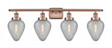 Innovations Lighting 916-4W-AC-G165 - Geneseo - 4 Light - 36 inch - Antique Copper - Bath Vanity Light