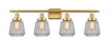 Innovations Lighting 916-4W-SG-G142 - Chatham - 4 Light - 36 inch - Satin Gold - Bath Vanity Light