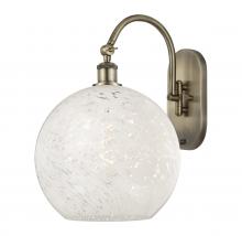 Innovations Lighting 918-1W-AB-G1216-12WM - White Mouchette - 1 Light - 12 inch - Antique Brass - Sconce