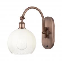 Innovations Lighting 918-1W-AC-G483-8OP - Brookhaven Globe - 1 Light - 8 inch - Antique Copper - Sconce