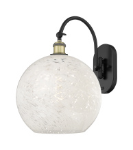 Innovations Lighting 918-1W-BAB-G1216-12WM - White Mouchette - 1 Light - 12 inch - Black Antique Brass - Sconce