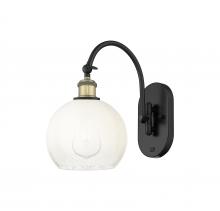 Innovations Lighting 918-1W-BAB-G483-8OP - Brookhaven Globe - 1 Light - 8 inch - Black Antique Brass - Sconce